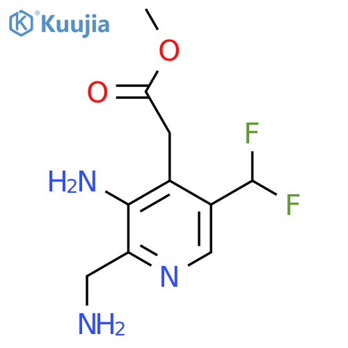 Methyl 3-amino-2-(aminomethyl)-5-(difluoromethyl)pyridine-4-acetate structure