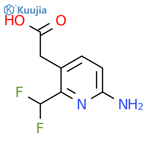 6-Amino-2-(difluoromethyl)pyridine-3-acetic acid structure