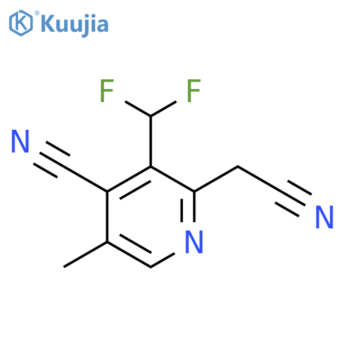 4-Cyano-3-(difluoromethyl)-5-methylpyridine-2-acetonitrile structure