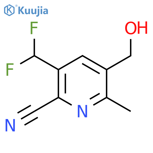 2-Cyano-3-(difluoromethyl)-6-methylpyridine-5-methanol structure