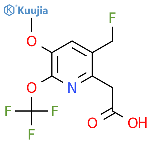 3-(Fluoromethyl)-5-methoxy-6-(trifluoromethoxy)pyridine-2-acetic acid structure