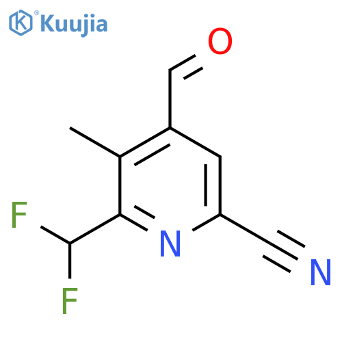 6-Cyano-2-(difluoromethyl)-3-methylpyridine-4-carboxaldehyde structure