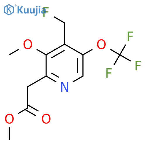 Methyl 4-(fluoromethyl)-3-methoxy-5-(trifluoromethoxy)pyridine-2-acetate structure