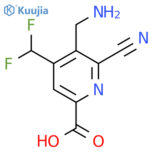 3-(Aminomethyl)-2-cyano-4-(difluoromethyl)pyridine-6-carboxylic acid structure