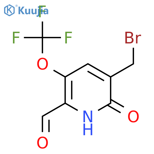 3-(Bromomethyl)-2-hydroxy-5-(trifluoromethoxy)pyridine-6-carboxaldehyde structure