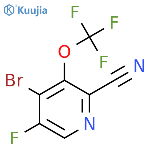 4-Bromo-2-cyano-5-fluoro-3-(trifluoromethoxy)pyridine structure