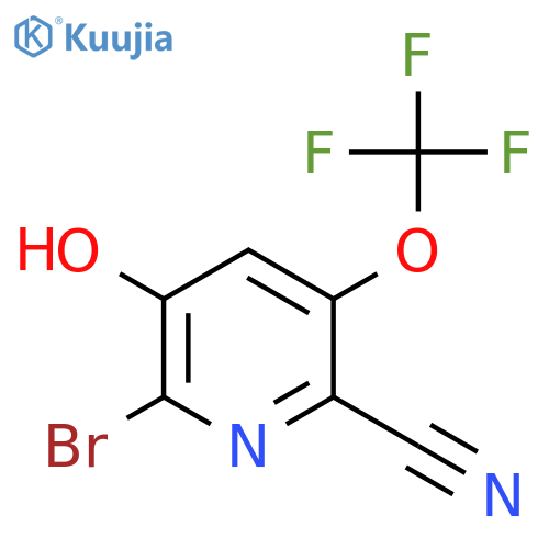 2-Bromo-6-cyano-3-hydroxy-5-(trifluoromethoxy)pyridine structure