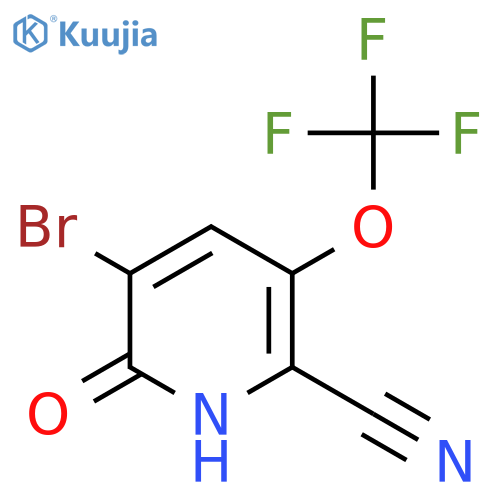 3-Bromo-6-cyano-2-hydroxy-5-(trifluoromethoxy)pyridine structure