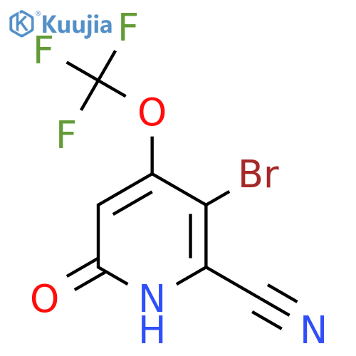 3-Bromo-2-cyano-6-hydroxy-4-(trifluoromethoxy)pyridine structure