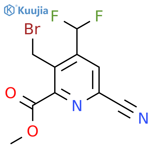 Methyl 3-(bromomethyl)-6-cyano-4-(difluoromethyl)pyridine-2-carboxylate structure
