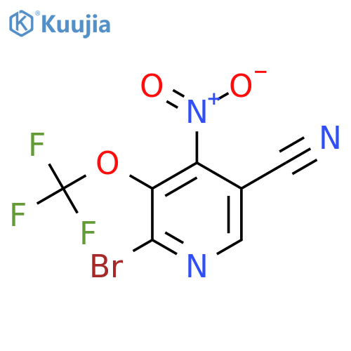 2-Bromo-5-cyano-4-nitro-3-(trifluoromethoxy)pyridine structure