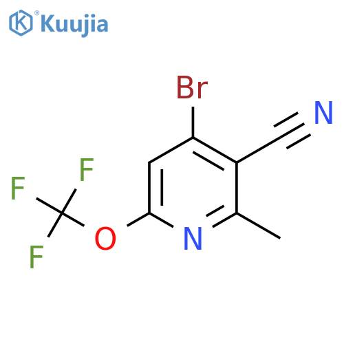 4-Bromo-3-cyano-2-methyl-6-(trifluoromethoxy)pyridine structure