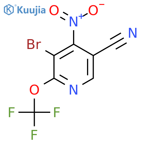 3-Bromo-5-cyano-4-nitro-2-(trifluoromethoxy)pyridine structure