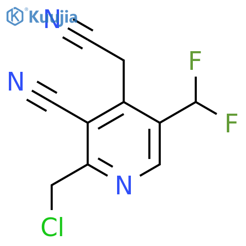 2-(Chloromethyl)-3-cyano-5-(difluoromethyl)pyridine-4-acetonitrile structure