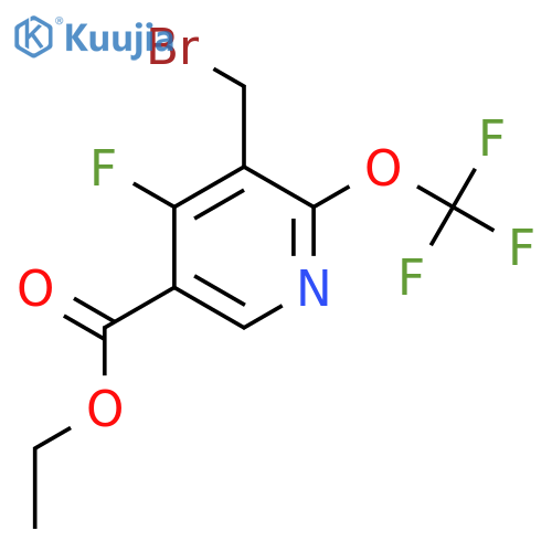 Ethyl 3-(bromomethyl)-4-fluoro-2-(trifluoromethoxy)pyridine-5-carboxylate structure