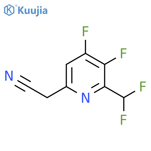 3,4-Difluoro-2-(difluoromethyl)pyridine-6-acetonitrile structure
