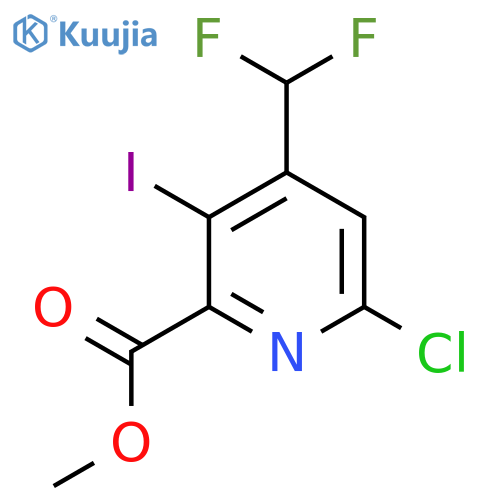 Methyl 6-chloro-4-(difluoromethyl)-3-iodopyridine-2-carboxylate structure