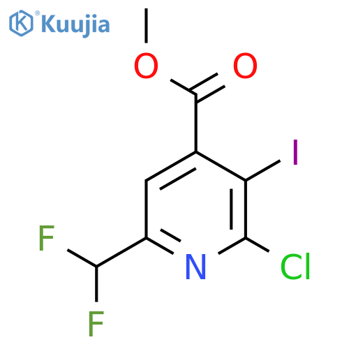 Methyl 2-chloro-6-(difluoromethyl)-3-iodopyridine-4-carboxylate structure
