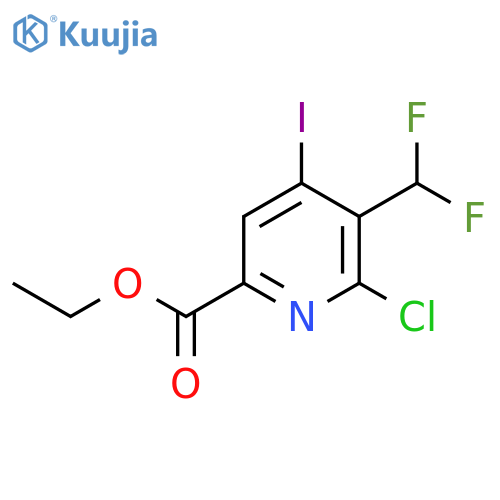 Ethyl 2-chloro-3-(difluoromethyl)-4-iodopyridine-6-carboxylate structure