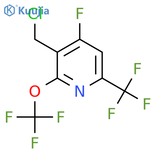 3-(Chloromethyl)-4-fluoro-2-(trifluoromethoxy)-6-(trifluoromethyl)pyridine structure