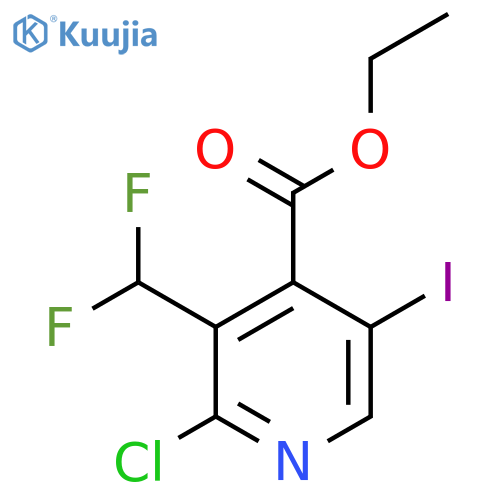 Ethyl 2-chloro-3-(difluoromethyl)-5-iodopyridine-4-carboxylate structure