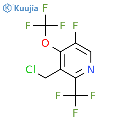 3-(Chloromethyl)-5-fluoro-4-(trifluoromethoxy)-2-(trifluoromethyl)pyridine structure