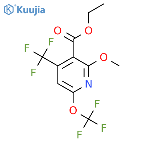 Ethyl 2-methoxy-6-(trifluoromethoxy)-4-(trifluoromethyl)pyridine-3-carboxylate structure
