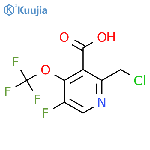 2-(Chloromethyl)-5-fluoro-4-(trifluoromethoxy)pyridine-3-carboxylic acid structure