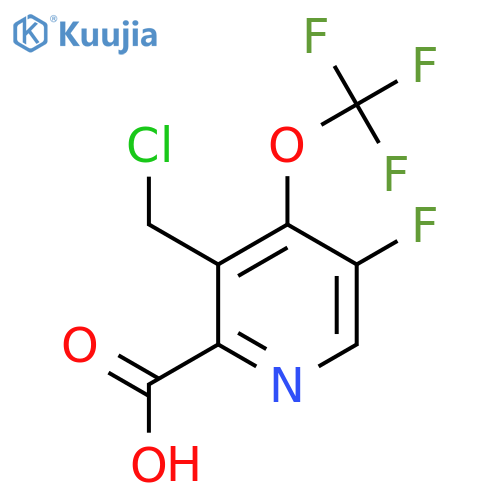 3-(Chloromethyl)-5-fluoro-4-(trifluoromethoxy)pyridine-2-carboxylic acid structure