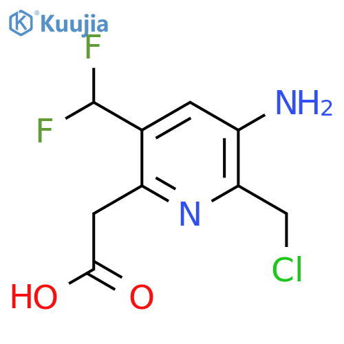 3-Amino-2-(chloromethyl)-5-(difluoromethyl)pyridine-6-acetic acid structure