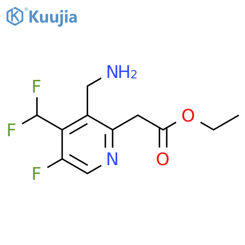 Ethyl 3-(aminomethyl)-4-(difluoromethyl)-5-fluoropyridine-2-acetate structure