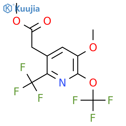 Methyl 3-methoxy-2-(trifluoromethoxy)-6-(trifluoromethyl)pyridine-5-acetate structure