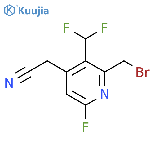 2-(Bromomethyl)-3-(difluoromethyl)-6-fluoropyridine-4-acetonitrile structure