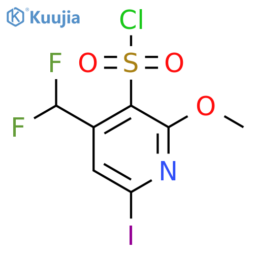 4-(Difluoromethyl)-6-iodo-2-methoxypyridine-3-sulfonyl chloride structure