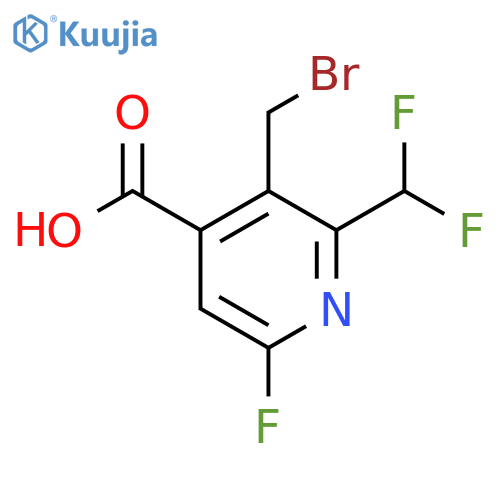 3-(Bromomethyl)-2-(difluoromethyl)-6-fluoropyridine-4-carboxylic acid structure