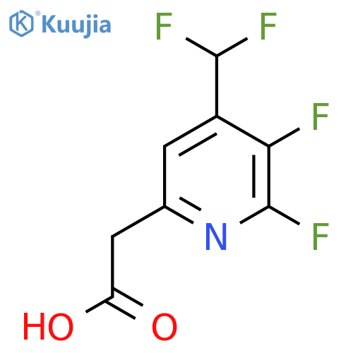 2,3-Difluoro-4-(difluoromethyl)pyridine-6-acetic acid structure