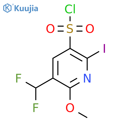 3-(Difluoromethyl)-6-iodo-2-methoxypyridine-5-sulfonyl chloride structure