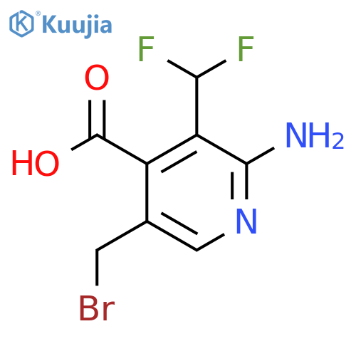 2-Amino-5-(bromomethyl)-3-(difluoromethyl)pyridine-4-carboxylic acid structure