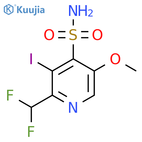 2-(Difluoromethyl)-3-iodo-5-methoxypyridine-4-sulfonamide structure