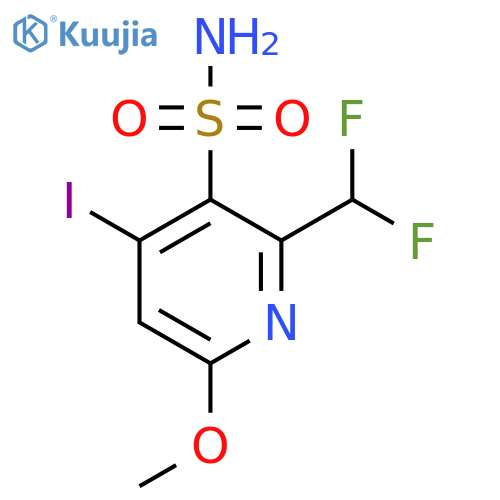 2-(Difluoromethyl)-4-iodo-6-methoxypyridine-3-sulfonamide structure