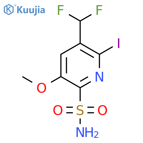 3-(Difluoromethyl)-2-iodo-5-methoxypyridine-6-sulfonamide structure