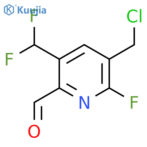 3-(Chloromethyl)-5-(difluoromethyl)-2-fluoropyridine-6-carboxaldehyde structure