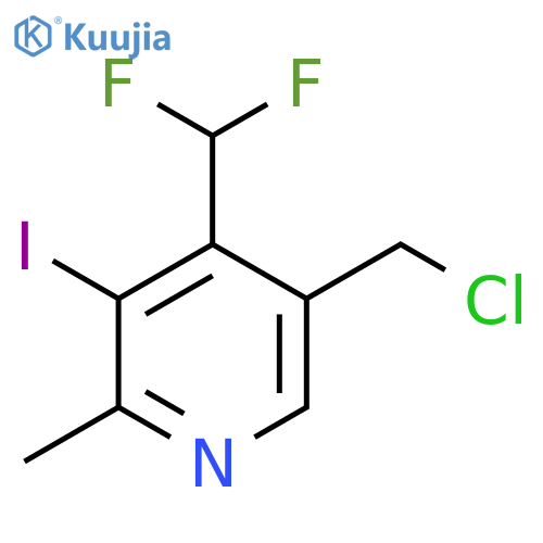 5-(Chloromethyl)-4-(difluoromethyl)-3-iodo-2-methylpyridine structure