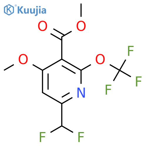 Methyl 6-(difluoromethyl)-4-methoxy-2-(trifluoromethoxy)pyridine-3-carboxylate structure