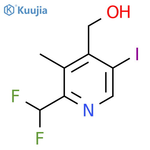 2-(Difluoromethyl)-5-iodo-3-methylpyridine-4-methanol structure