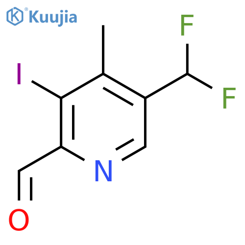 5-(Difluoromethyl)-3-iodo-4-methylpyridine-2-carboxaldehyde structure