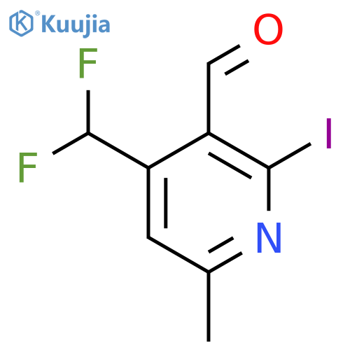 4-(Difluoromethyl)-2-iodo-6-methylpyridine-3-carboxaldehyde structure