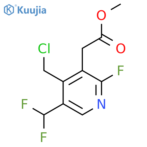 Methyl 4-(chloromethyl)-5-(difluoromethyl)-2-fluoropyridine-3-acetate structure