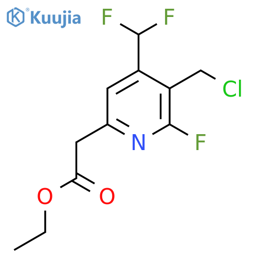 Ethyl 3-(chloromethyl)-4-(difluoromethyl)-2-fluoropyridine-6-acetate structure