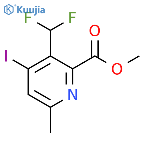 Methyl 3-(difluoromethyl)-4-iodo-6-methylpyridine-2-carboxylate structure
